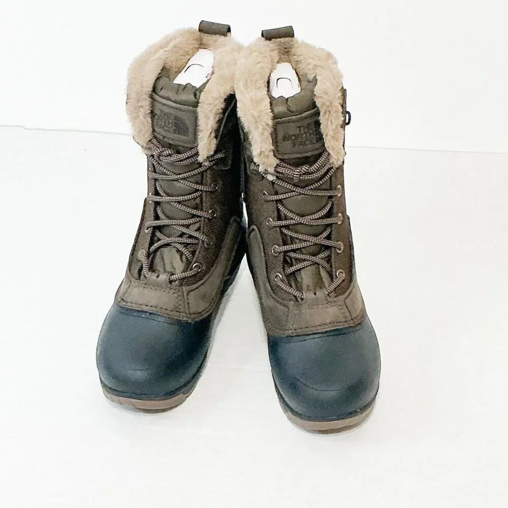 The North Face NWB Sz 6 Brown Shellista IV Waterproof Leather Mid Boots - Picture 8 of 14
